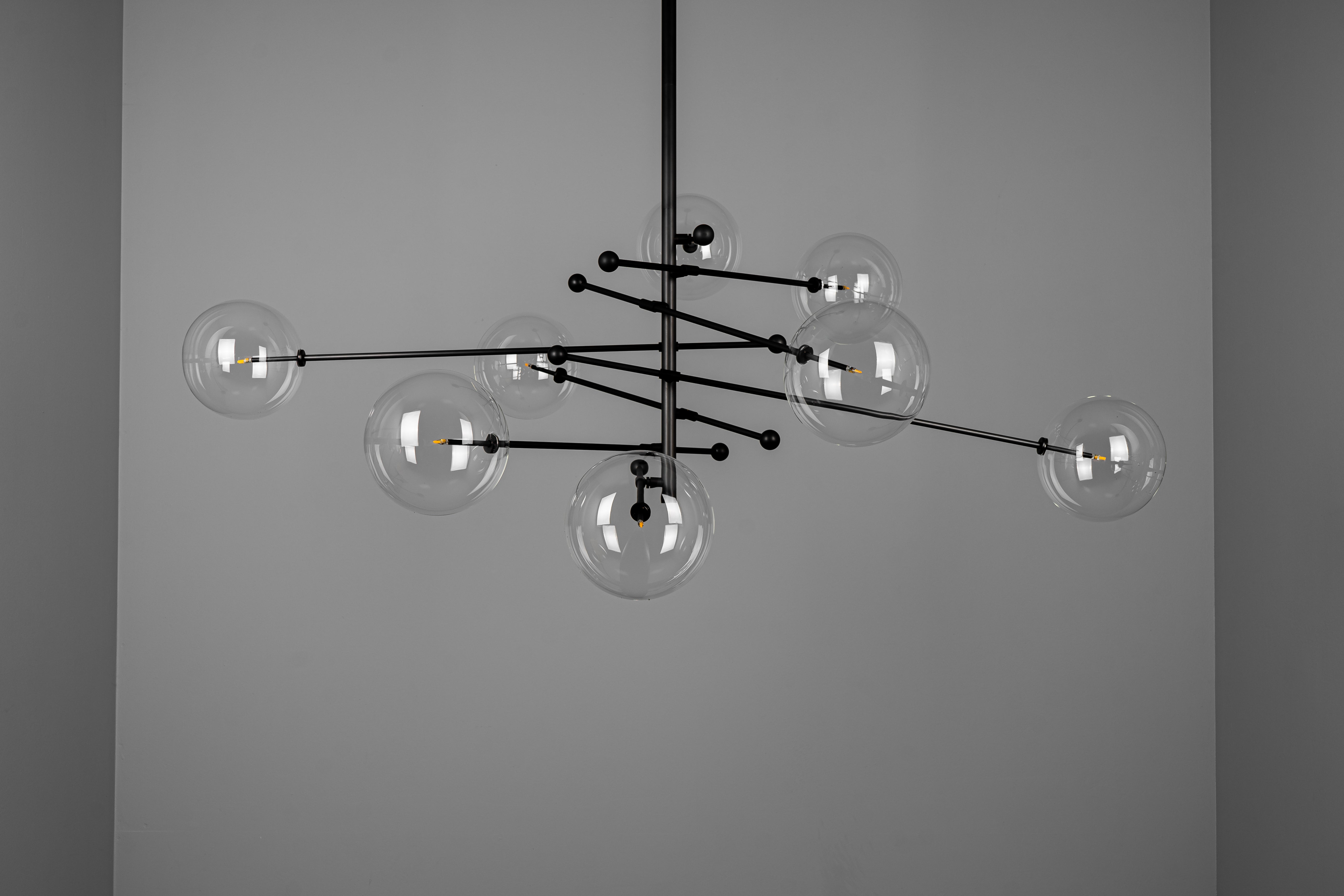 Aurela - Kronleuchter aus Metall und Glas mit 8 Armen