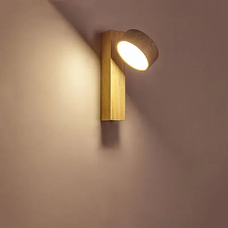 Wallix - Cremefarbene LED-Wandleuchte mit Zugschalter