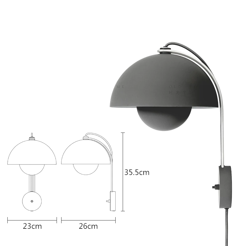 Skandinavische - Wandleuchte E27 mit integrierter LED