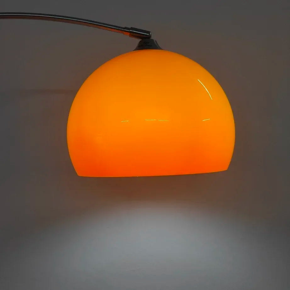 Chrom - LED-Stehleuchte, Chrom & Glas