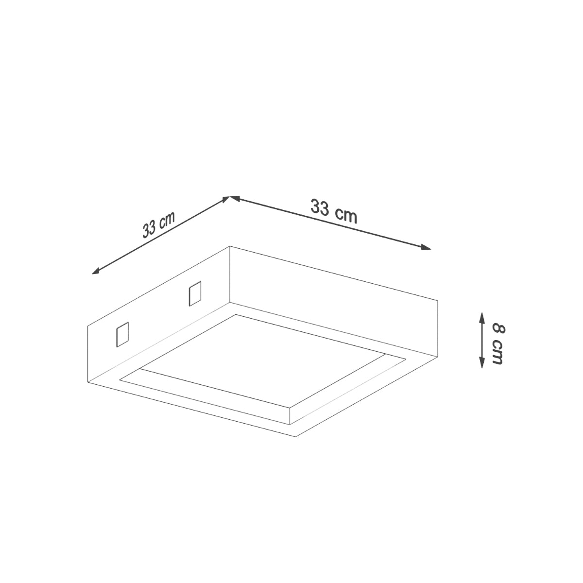 Quadratische - Deckenleuchte aus Beton