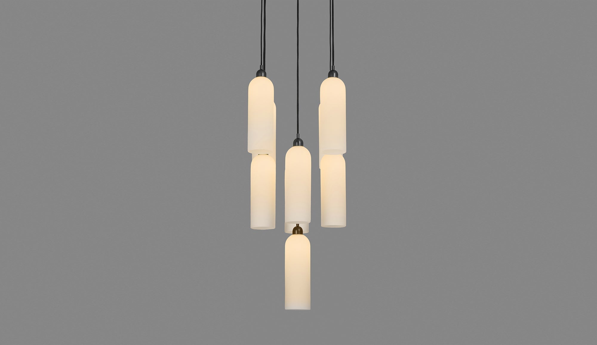 Metall/Glas - Cluster-Pendelleuchte, Metall/Glas