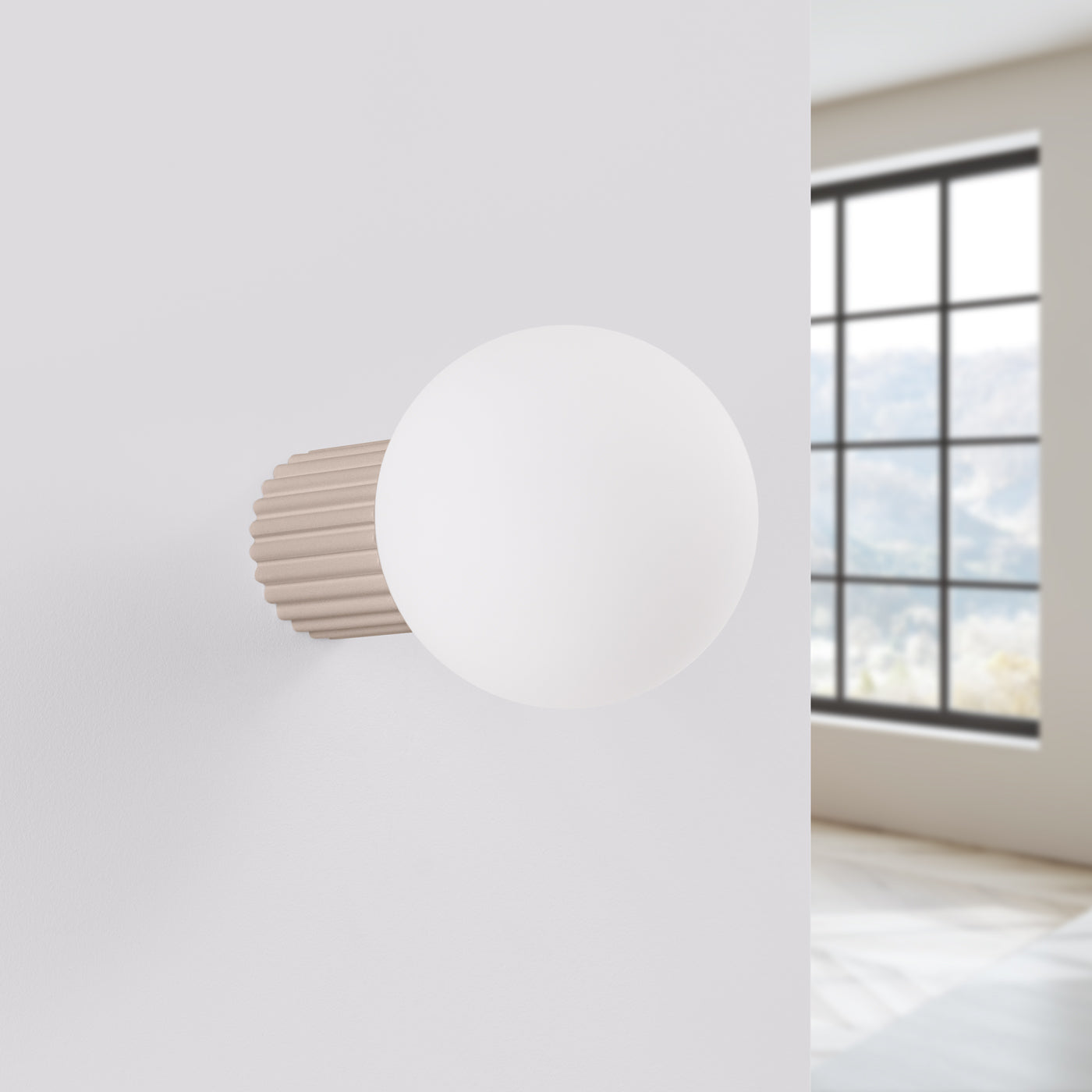 HALO - Wandleuchte in Taupe, IP44