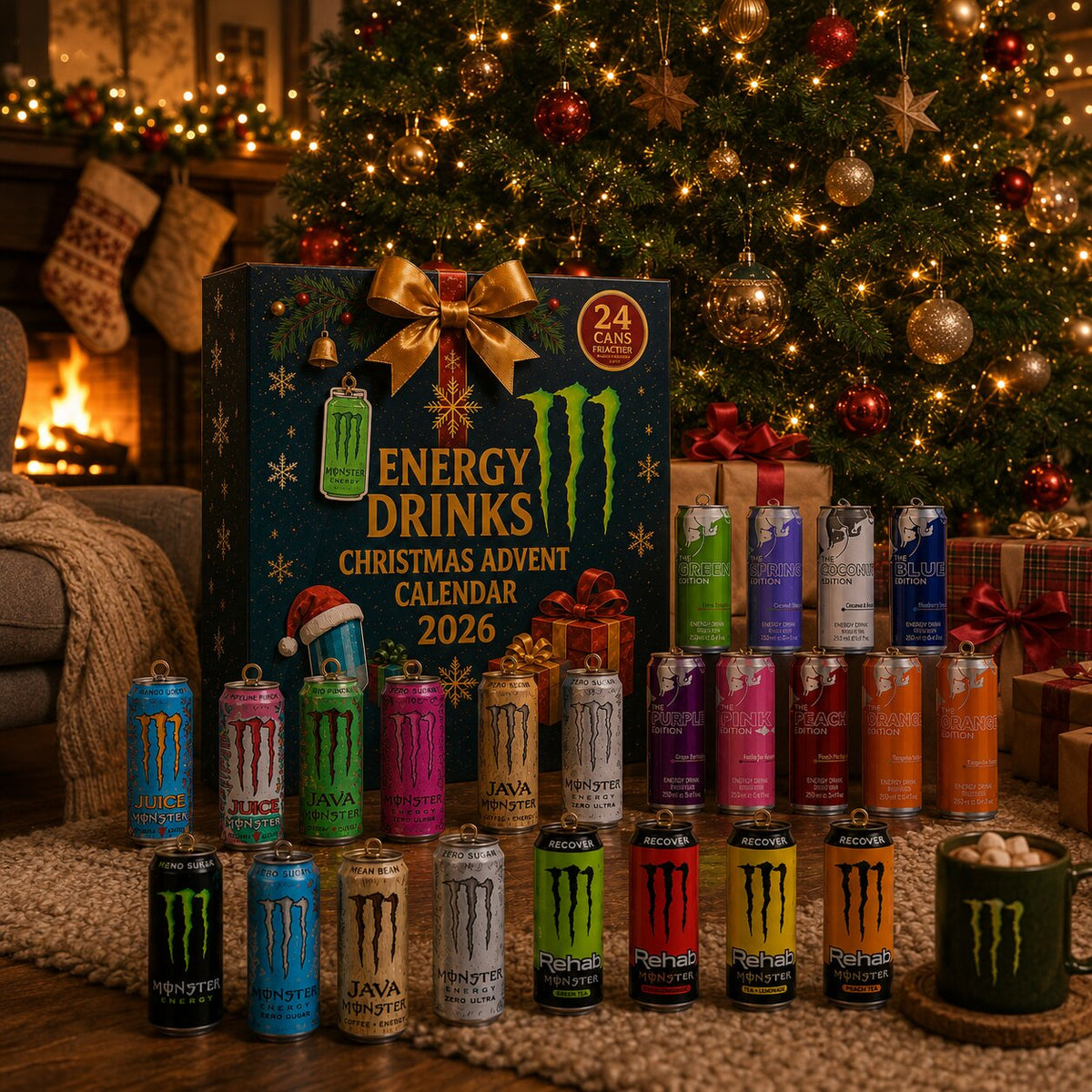 Boostember - Adventskalender mit Energy Drink Motiven