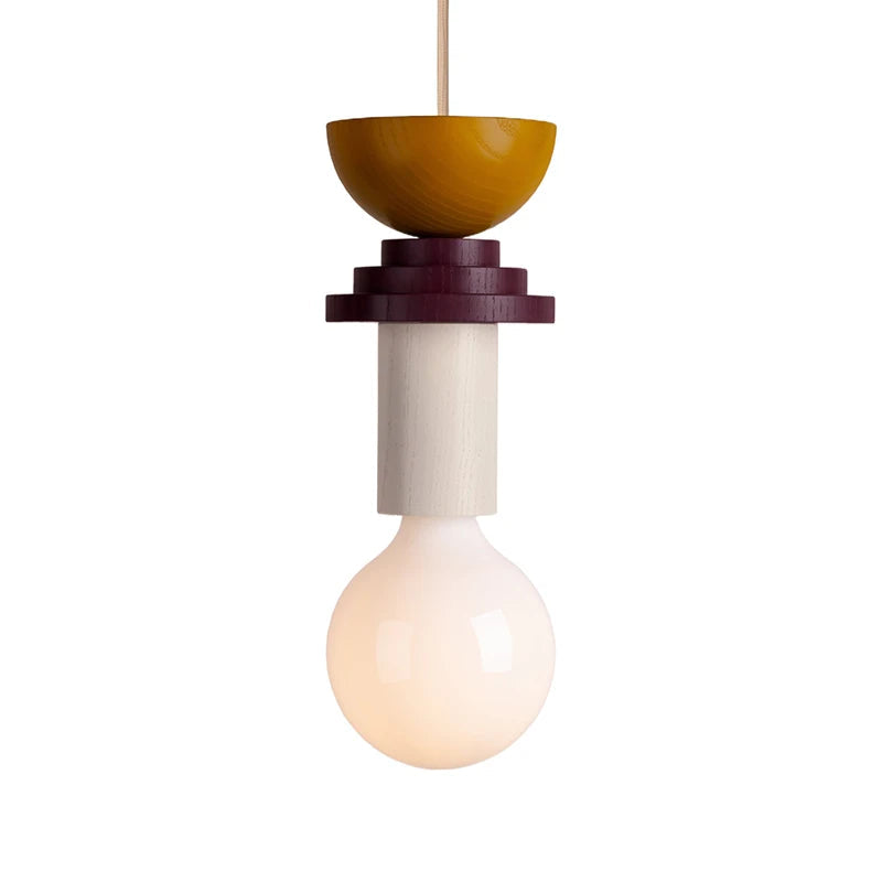 Vortex - LED-Hängeleuchte aus Holz, E27-Fassung im