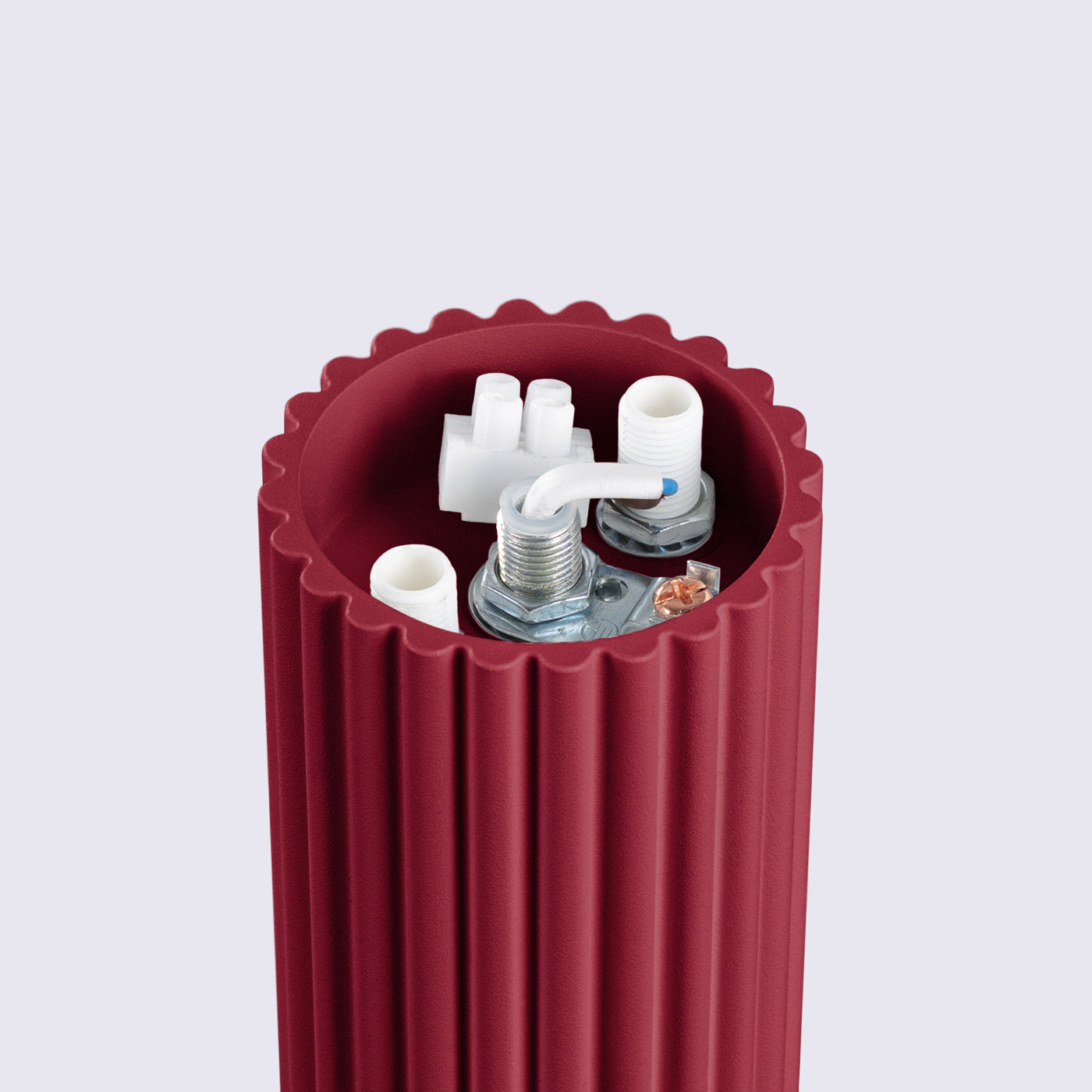 Aurela - Deckenleuchte IP44 Bordeaux mit mattiertem