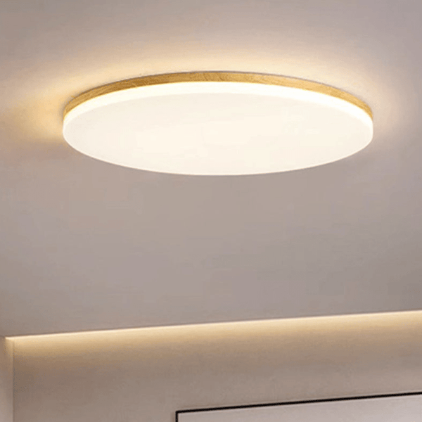 Rondea - Runde LED-Deckenleuchte aus Holz und Acryl