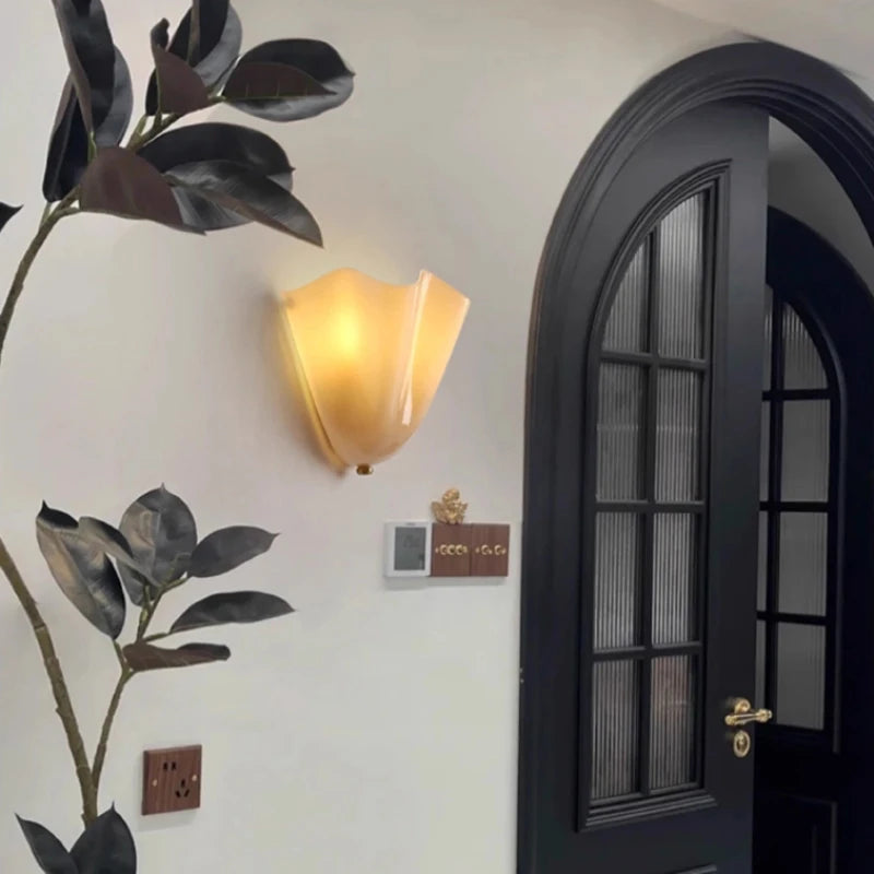 Murano - Wandleuchte aus farbigem Wabi-Sabi-Glas im