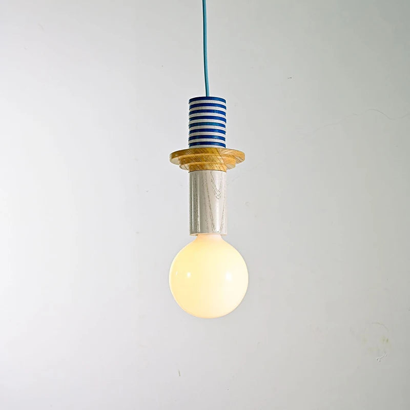 Vortex - LED-Hängeleuchte aus Holz, E27-Fassung im