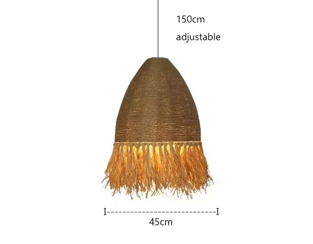 Handgewebte - Rattan Pendelleuchte natur