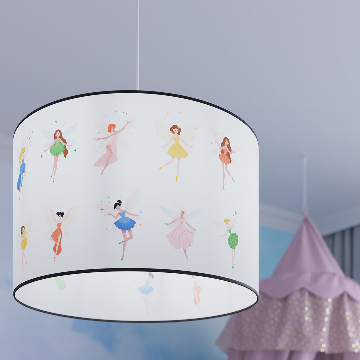 Orbita - Kinderzimmer-Hängeleuchte, 30 cm, mehrfarbig