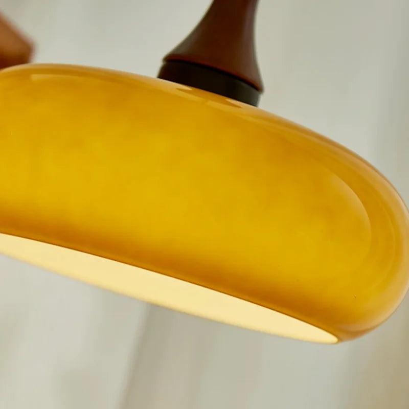 Plafona - Vintage-Pendelleuchte aus bernsteinfarbenem Glas
