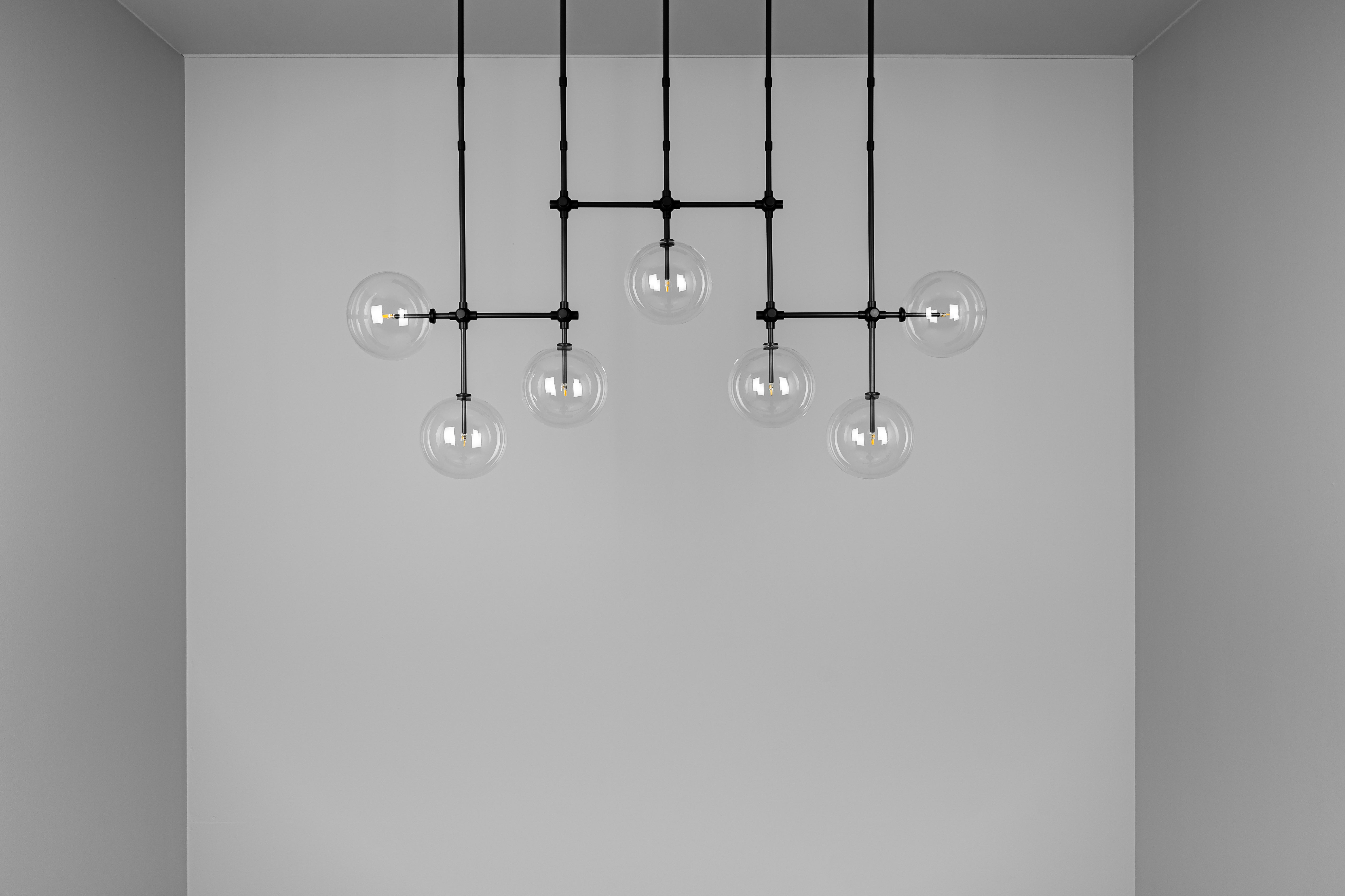 Schwung - Lighting - Pendelleuchte Soap B7MD, Metall/Glas