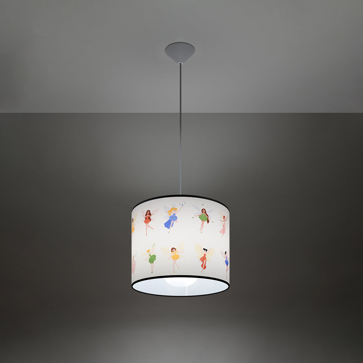 Orbita - Kinderzimmer-Hängeleuchte, 30 cm, mehrfarbig