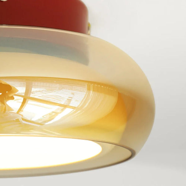 Polara - Vintage-LED-Deckenleuchte aus Acryl, kompakt