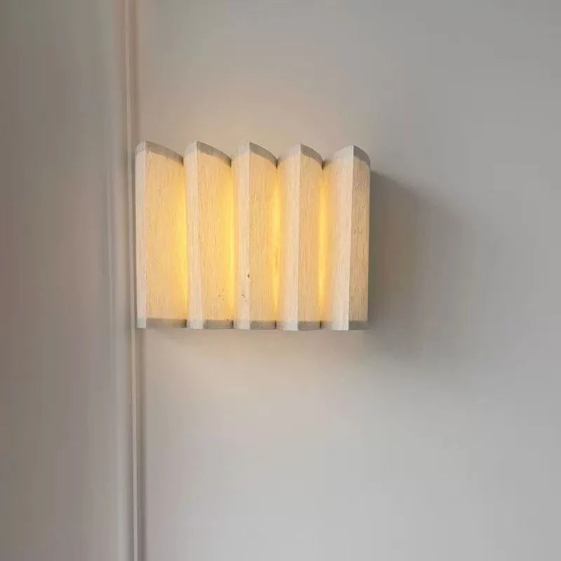Murano - Wabi-Sabi-Stoffwandleuchte in Weiß mit LED