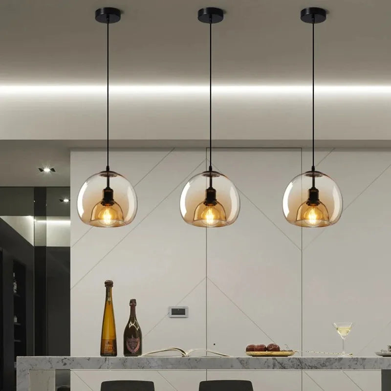 Solara - Pendelleuchte aus Glas, E27-Fassung,