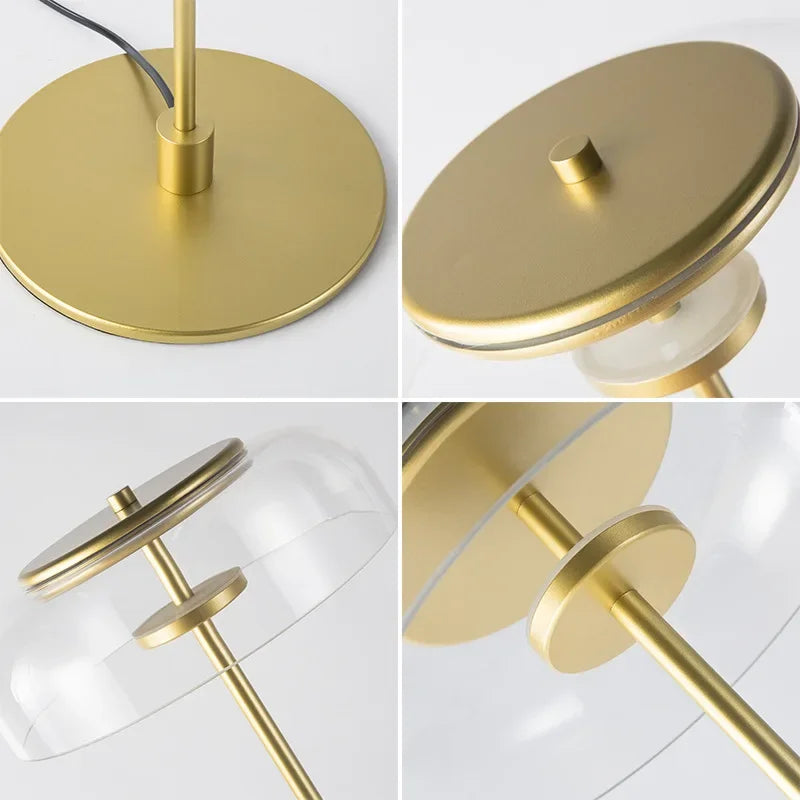 Quelix - Designer-Tischleuchte aus Glas mit LED