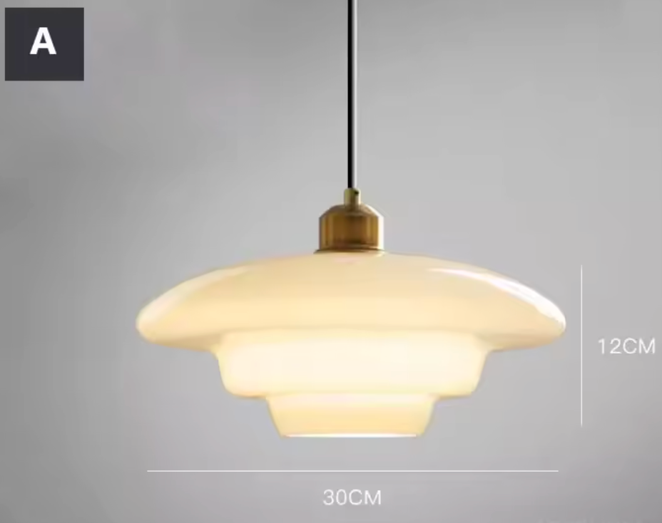 Aurela - Elegante Pendelleuchte aus weißem Glas – Zeitloses