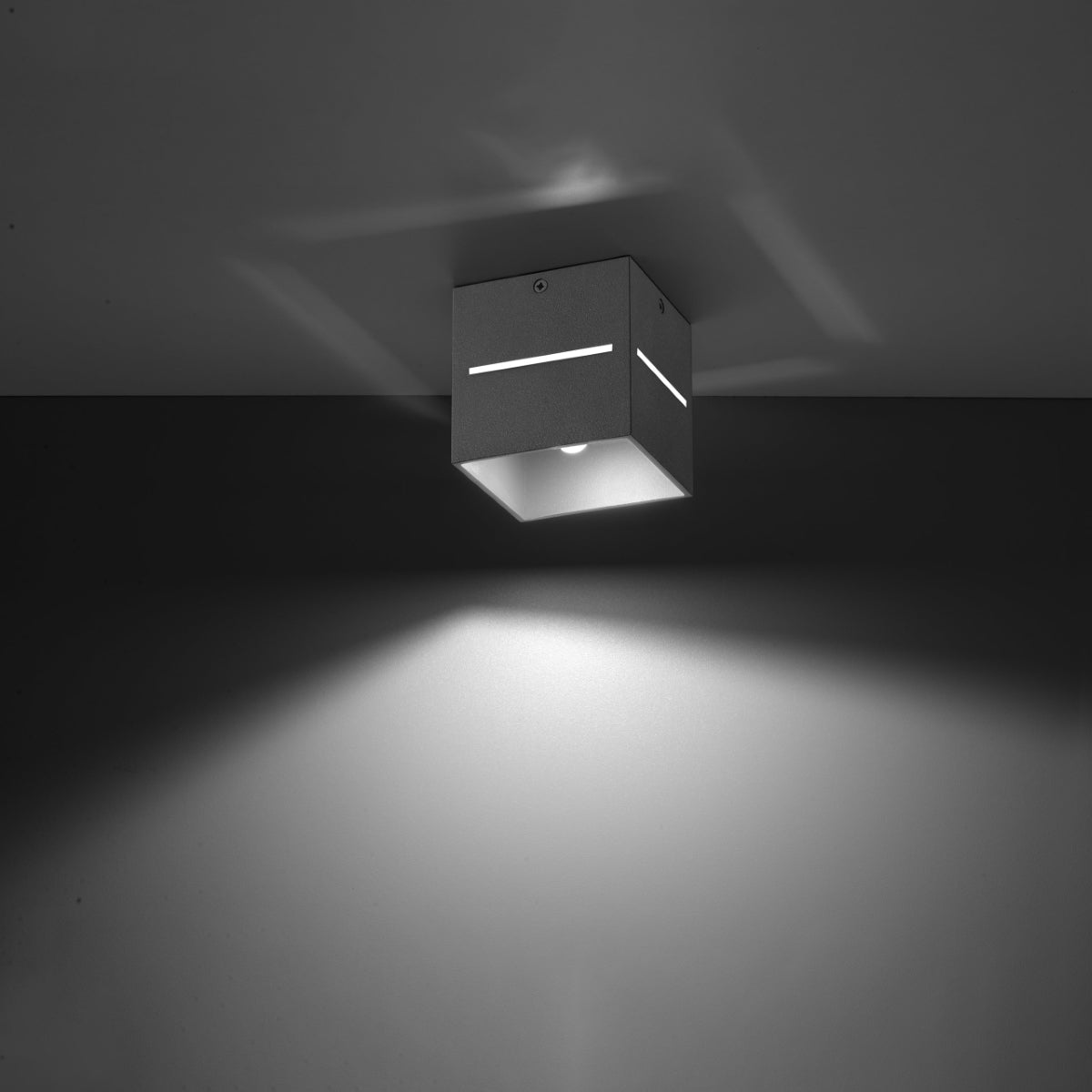 Lobo - Deckenleuchte aus grauem Aluminium