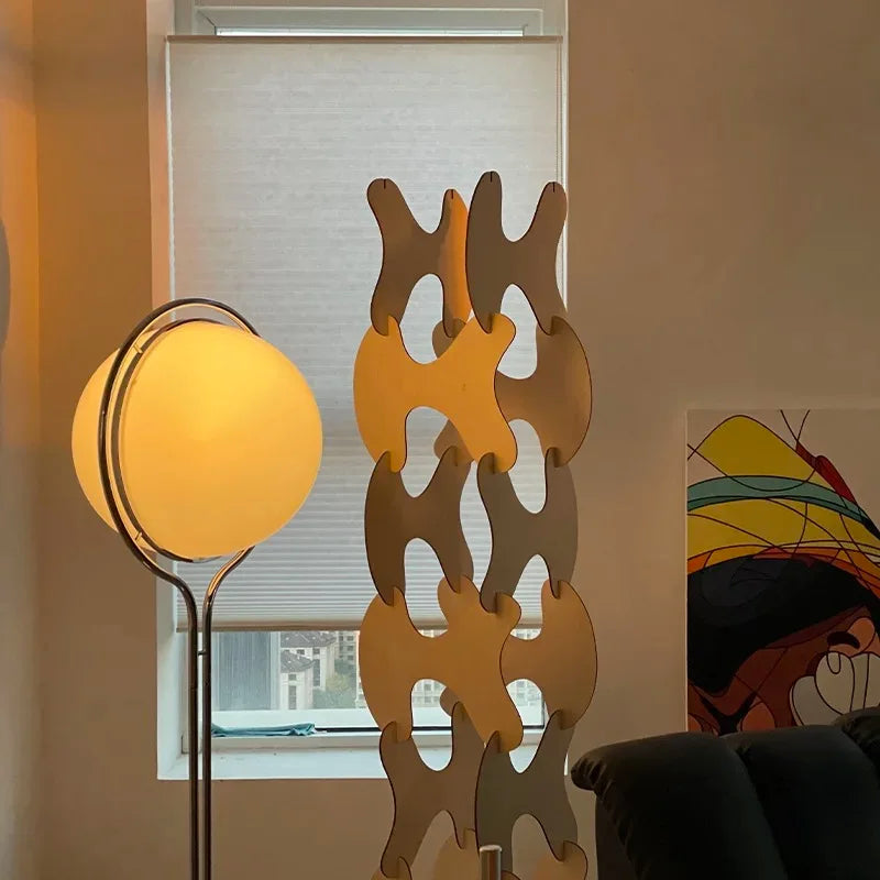 Taliara - Art-déco-LED-Kugel-Stehleuchte mit Marmorsockel