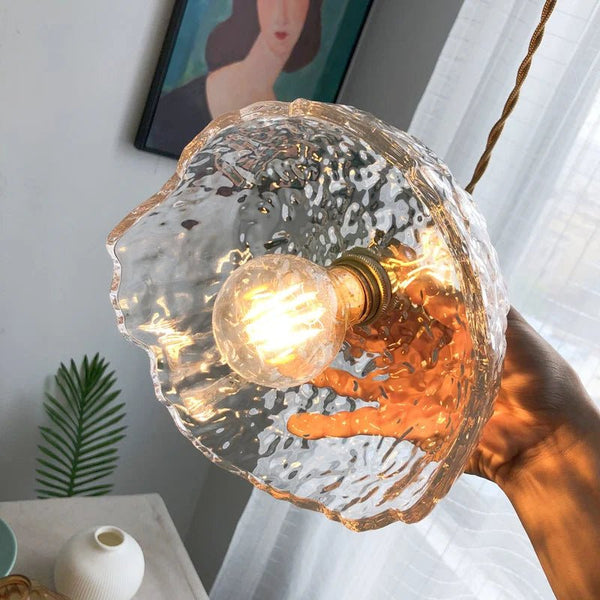 Unregelmäßige - Pendelleuchte aus Messing und Glas