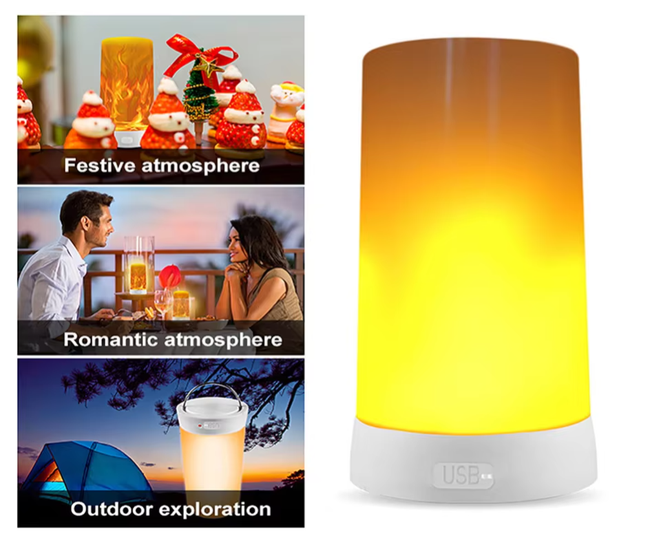 Tabla - USB-LED-Flammenlampe mit realistischer Flamme