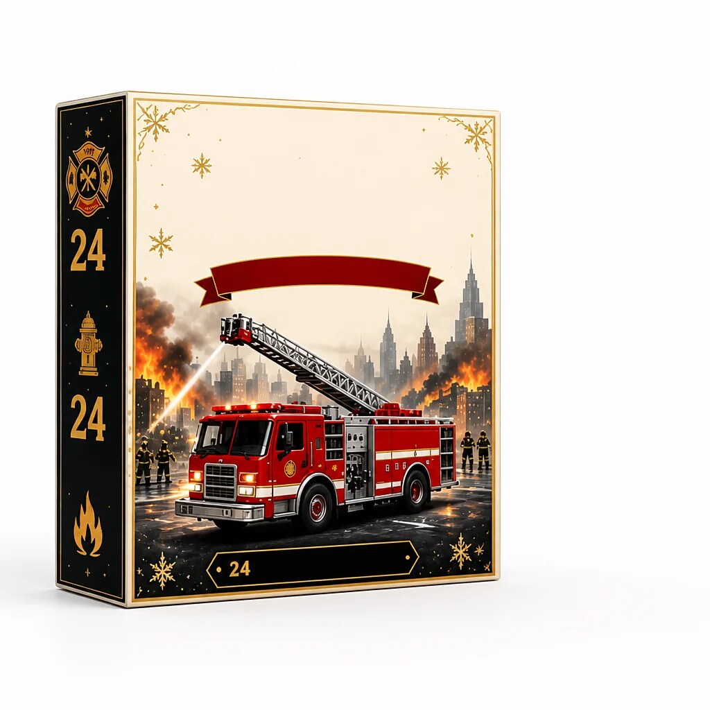 BlazeCrest - Adventskalender mit 24 Feuerwehrfiguren und Ausrüstung