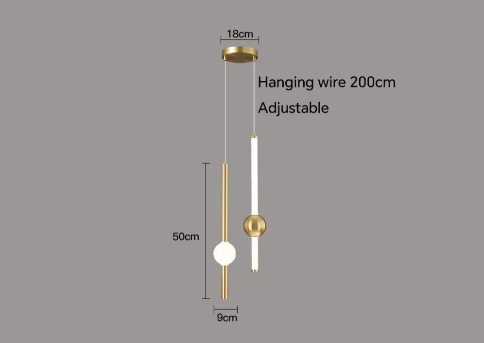 Geometrische - LED-Pendelleuchte aus Metall