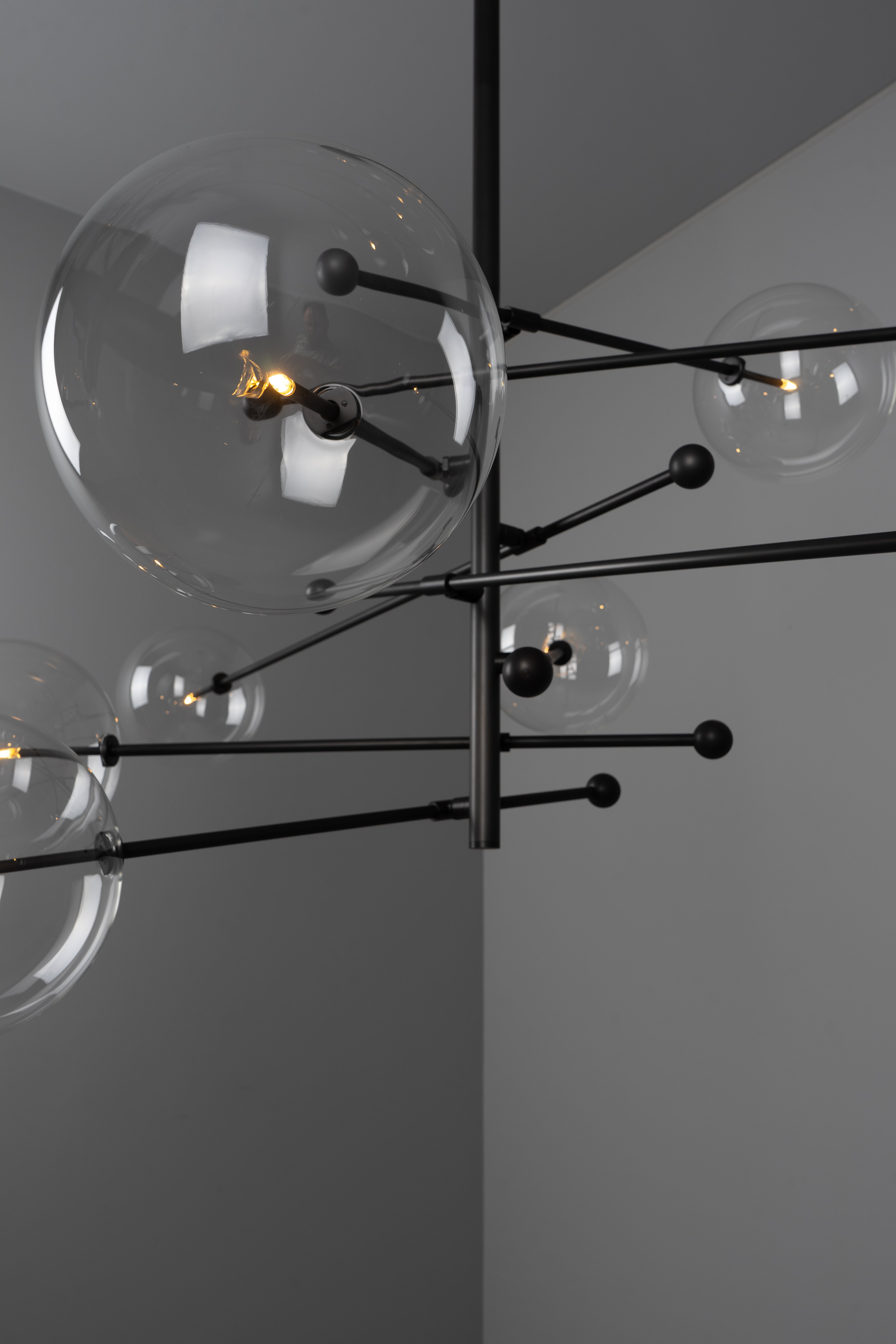 Aurela - Kronleuchter aus Metall und Glas mit 8 Armen