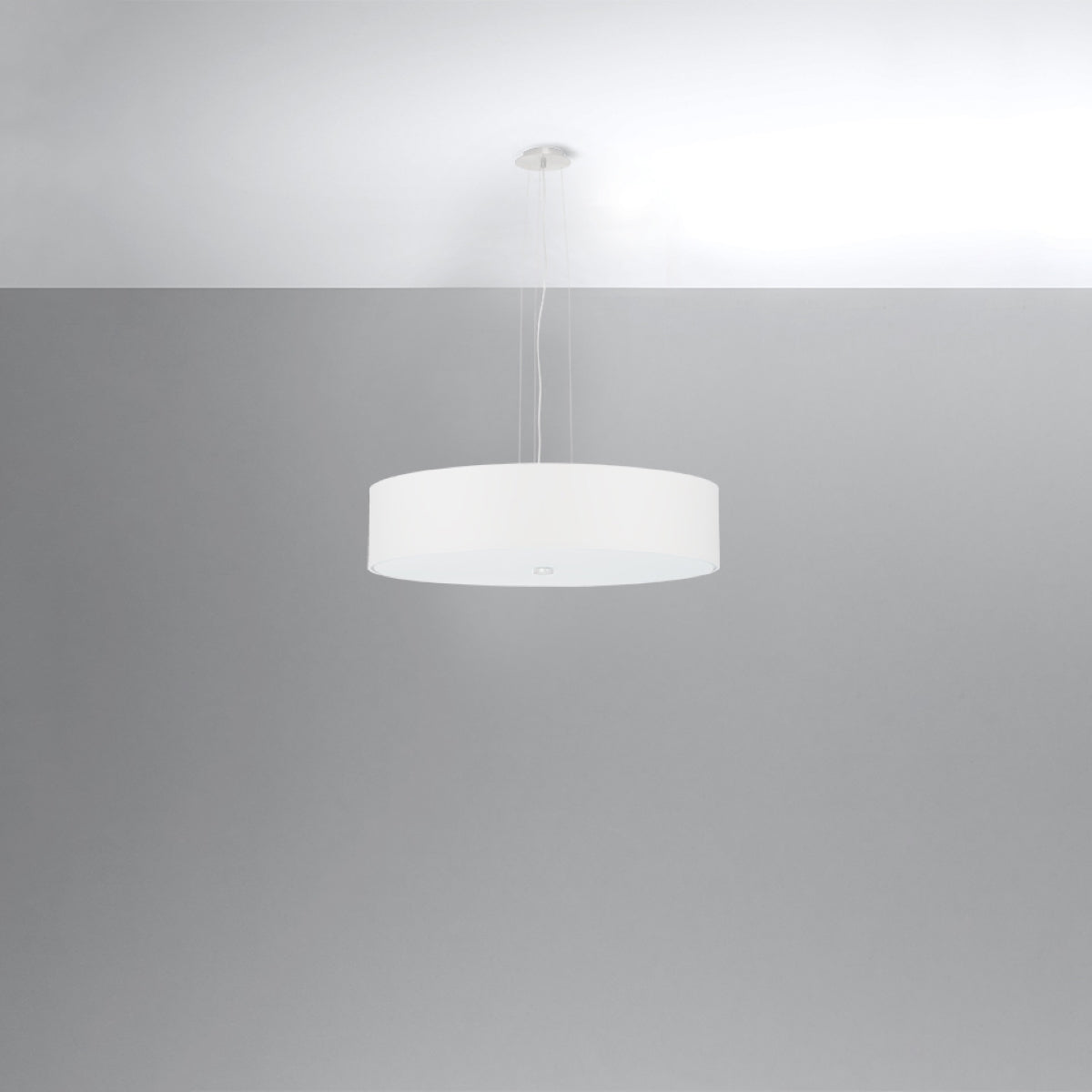 Vortex - Weißer minimalistischer Kronleuchter, 50 cm, E27
