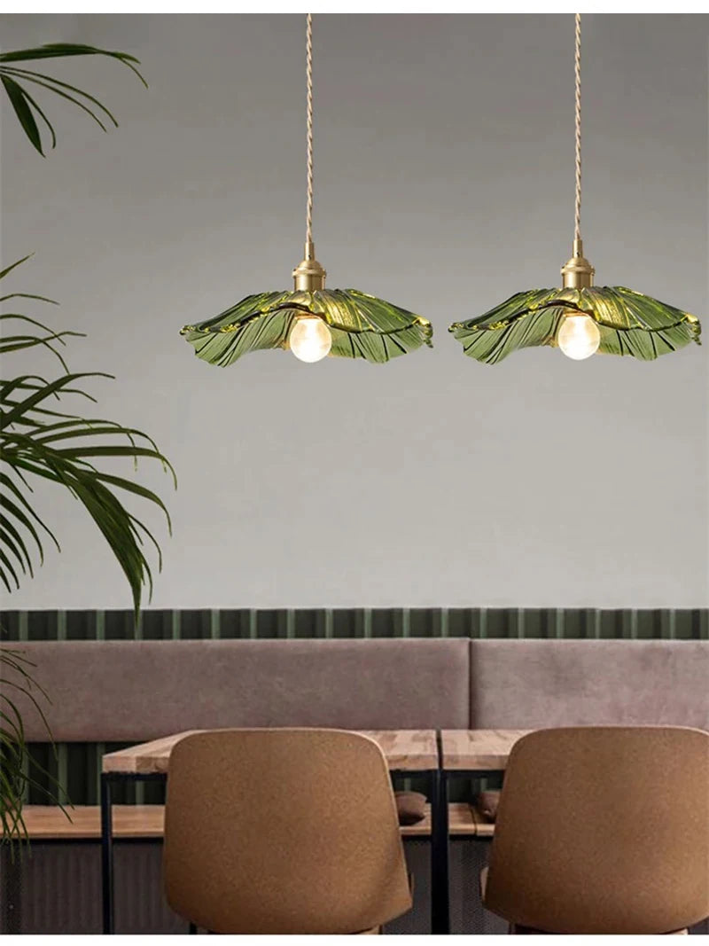Celira - Art-Deco-Pendelleuchte aus Glas und Eisen