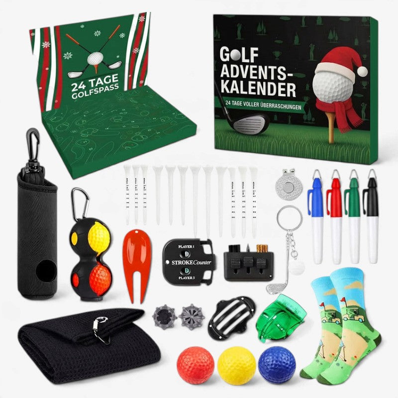 GolfTrove - Golf-Adventskalender mit 24 Zubehörteilen