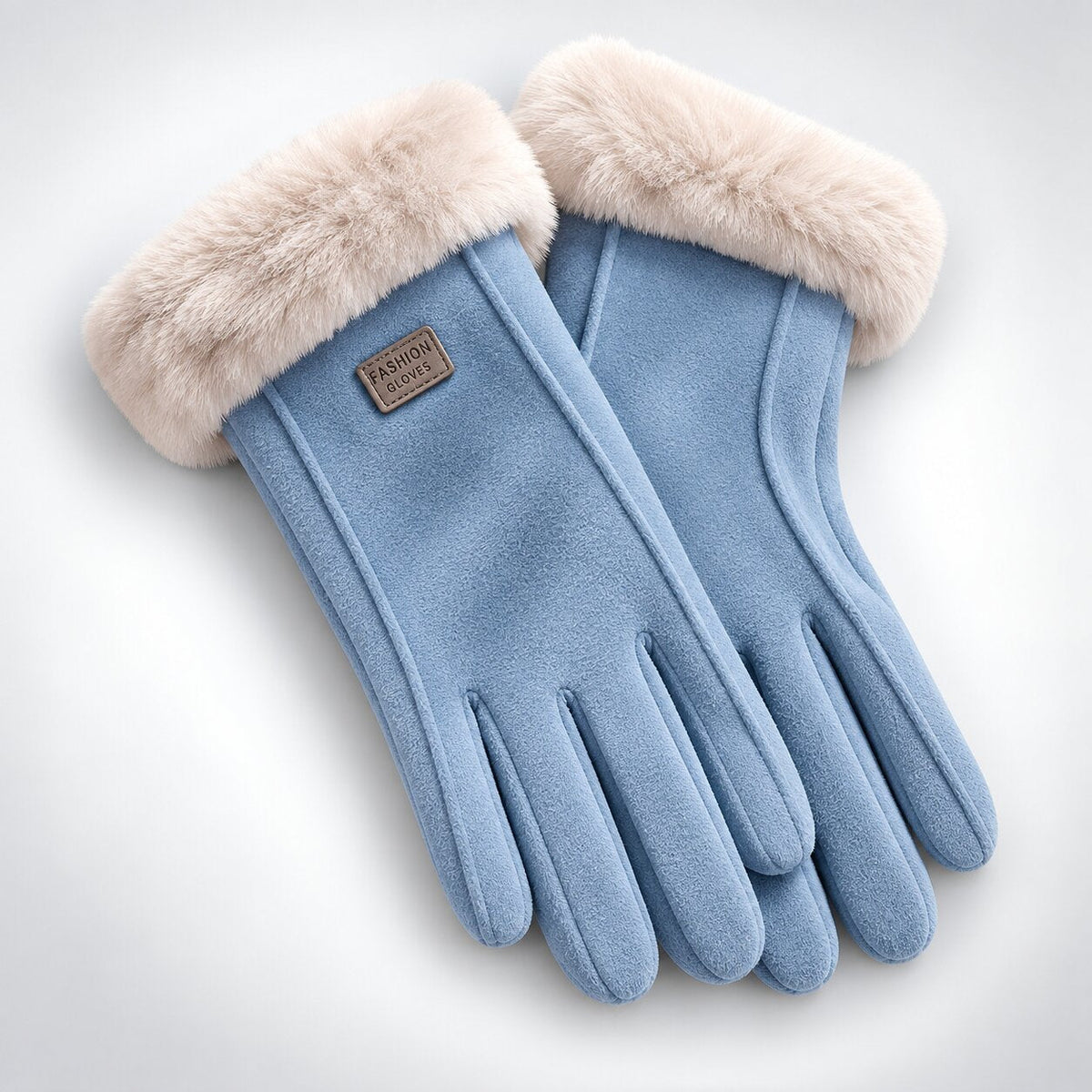 FrostPaw - Winterhandschuhe mit Synthetik-Lammfellfutter und Touchscreen-kompatiblen Fingerspitzen