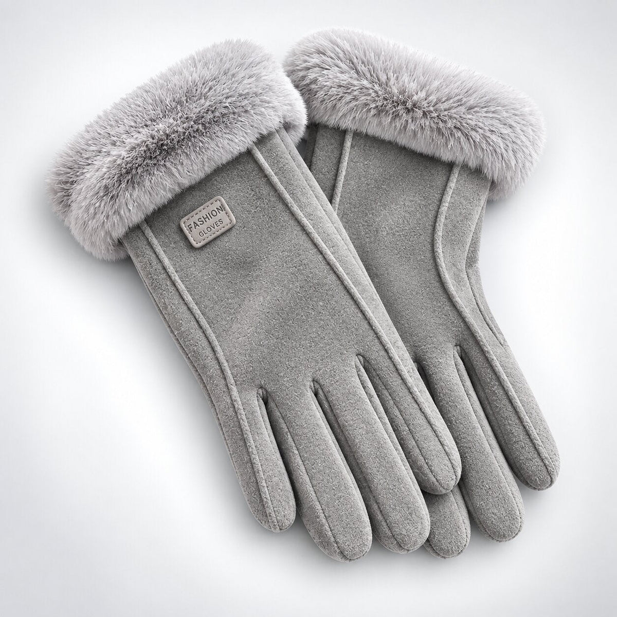 FrostPaw - Winterhandschuhe mit Synthetik-Lammfellfutter und Touchscreen-kompatiblen Fingerspitzen