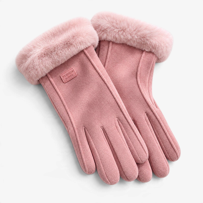 FrostPaw - Winterhandschuhe mit Synthetik-Lammfellfutter und Touchscreen-kompatiblen Fingerspitzen