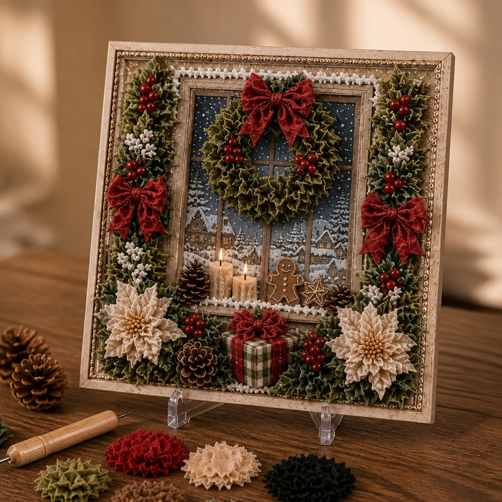 CraftyHolly - 3D Stoff-Bastelset mit vorgeschnittener Vorlage