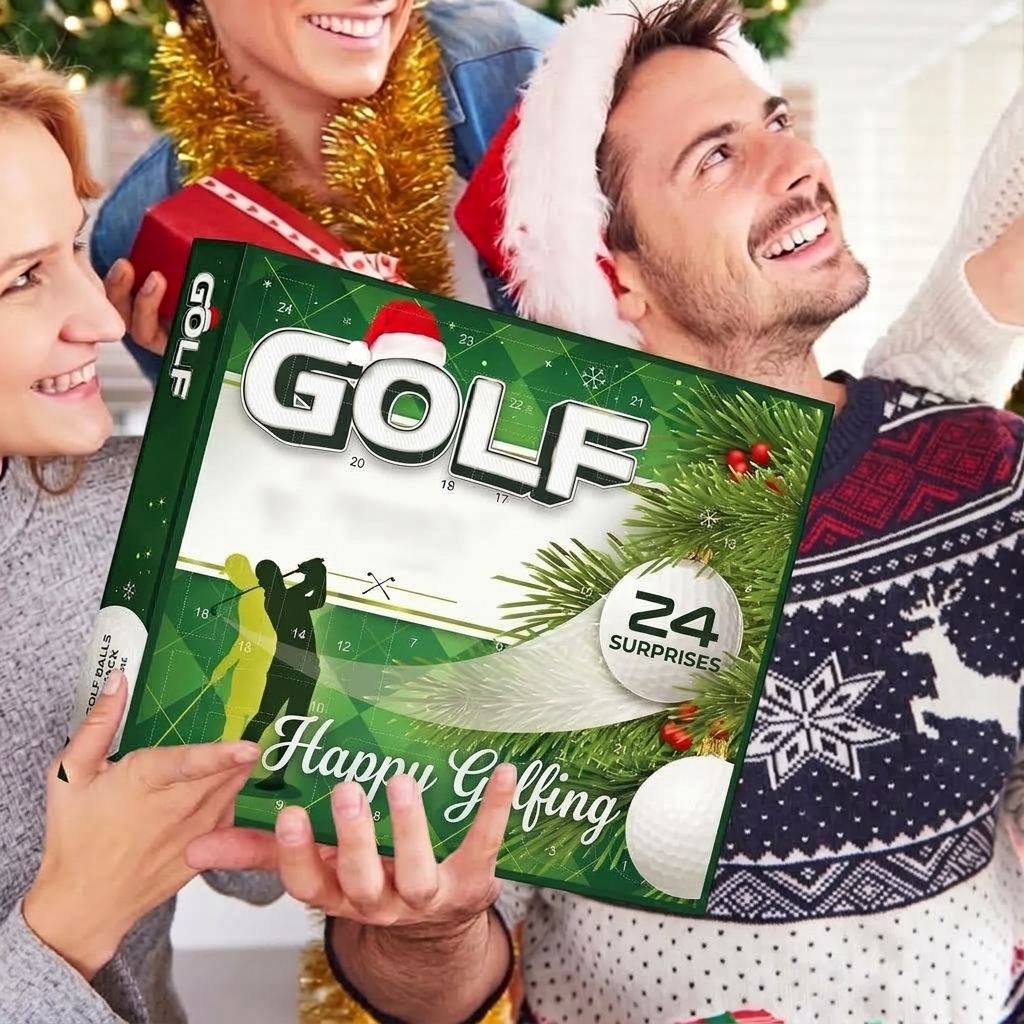TeeCaddy - Golf-Adventskalender mit 24-teiligen Golfzubehör-Set