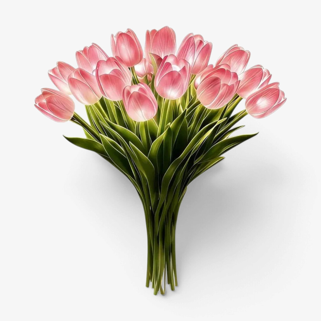 Tulipora – Tulpenförmige LED-Lampe mit 15 Lichtern