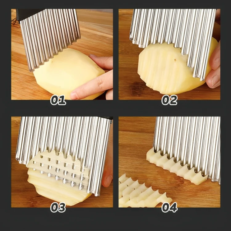 WaveSlice - Edelstahl-Wellenschneider für Gemüse
