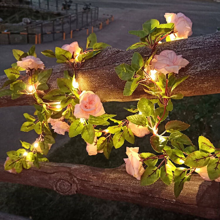 Rosen - LED Rosen Lichterkette Solar wasserdicht