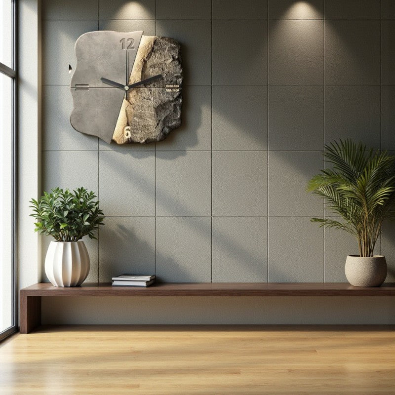 Abstrakte - Relief-Wanduhr modern