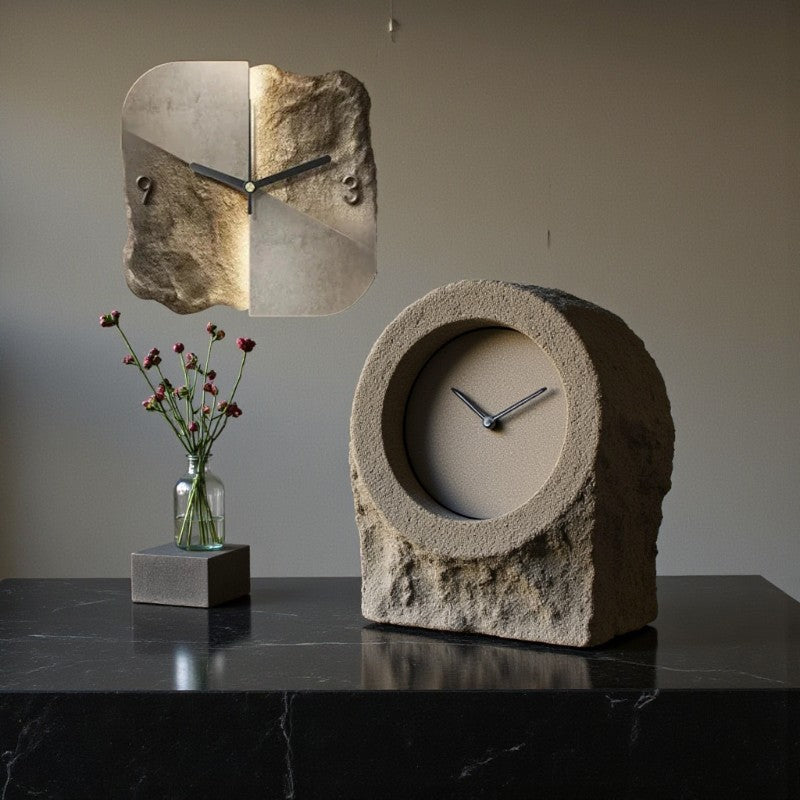 Abstrakte - Relief-Wanduhr modern
