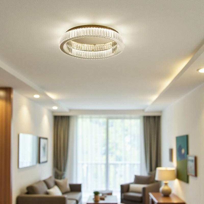 Zenita - Runde LED Deckenleuchte Kristall-Design