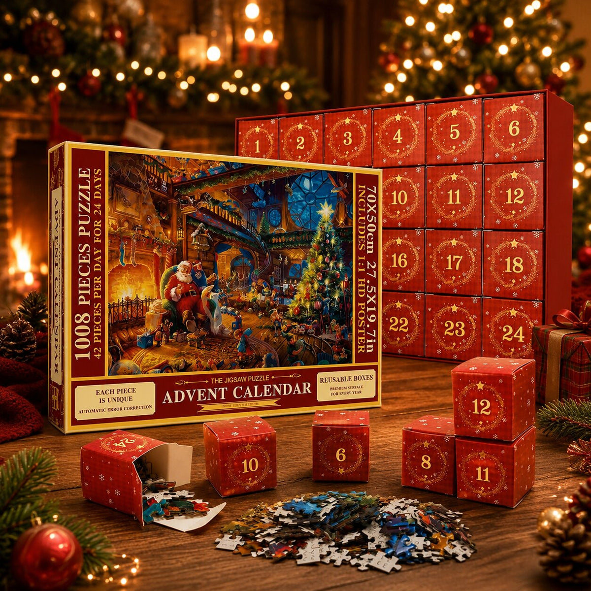 Puzzember - Puzzle-Adventskalender mit 1008 Teilen