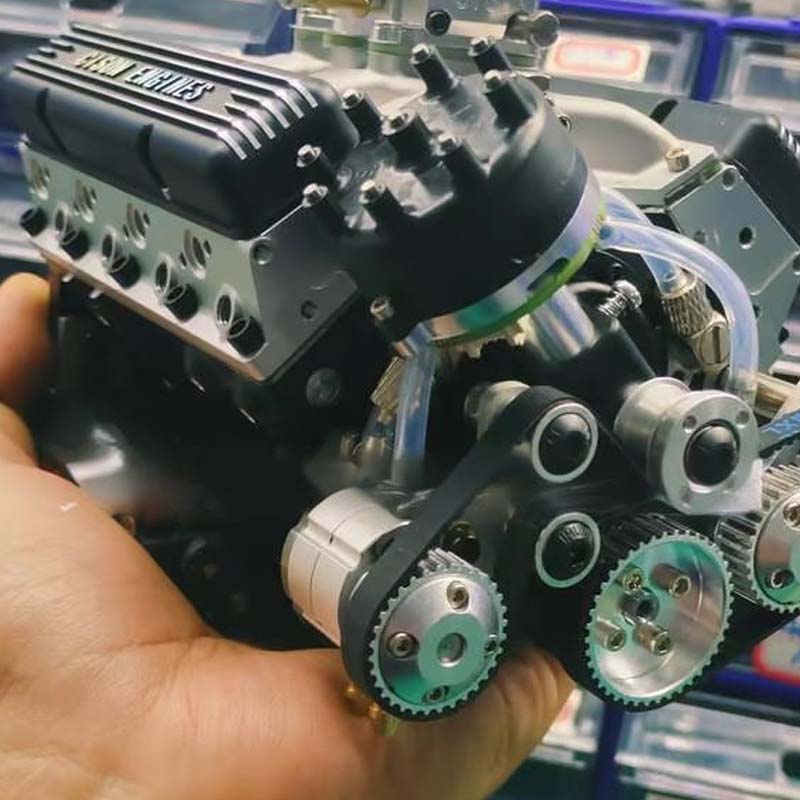 MotorVex - Mini V8 Benzinmotor-Modellbausatz mit CDI-Zündung
