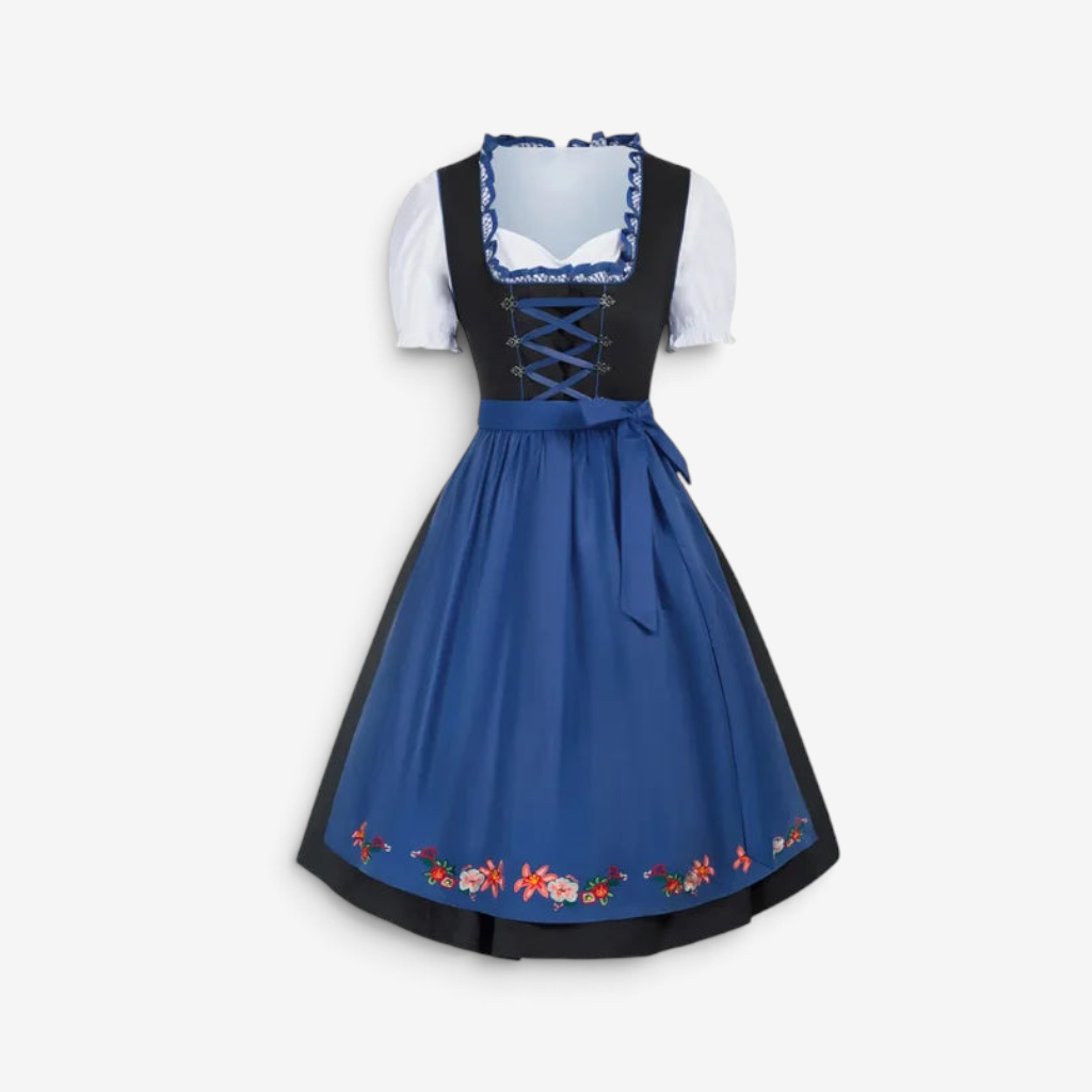 Traditionelles Dirndl Kleid mit Schürze für Damen