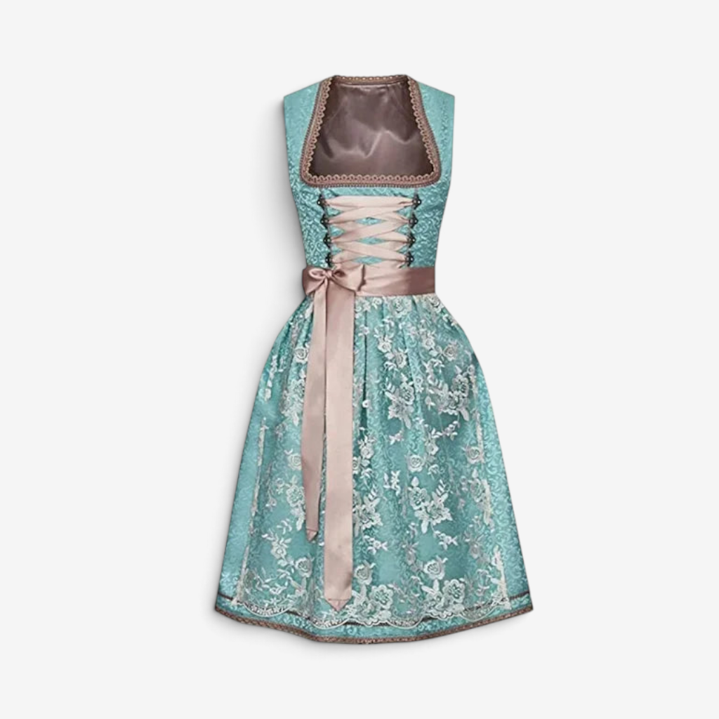 Traditionelles Dirndl Kleid mit Schürze für Damen