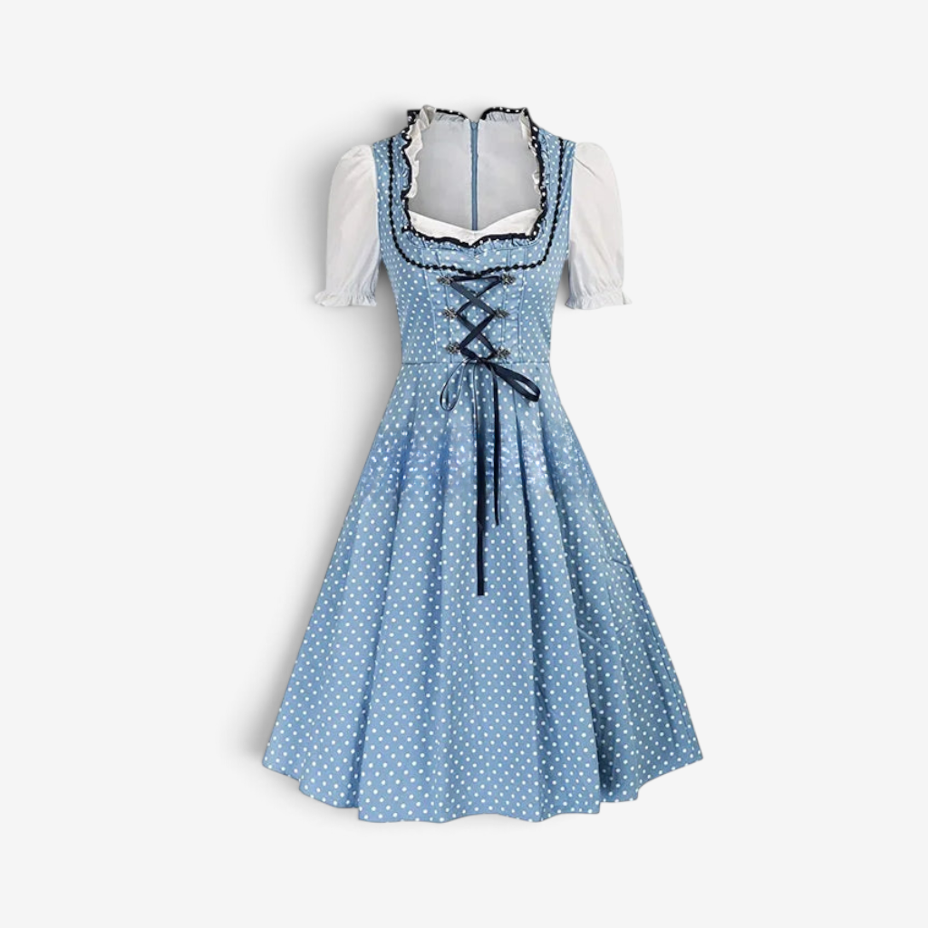 Traditionelles Dirndl Kleid mit Schürze für Damen