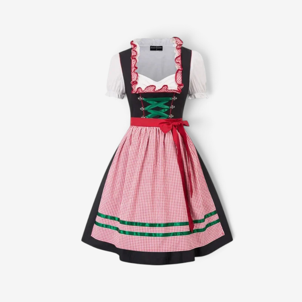 Traditionelles Dirndl Kleid mit Schürze für Damen
